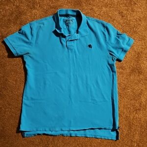 Express Vibrant Blue Polo Shirt Size XL